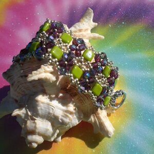 Double Apple Green Pinnacle Cuff Bracelet